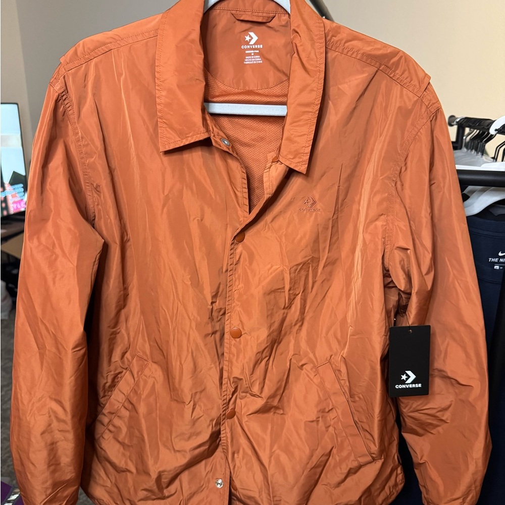 Converse Men's Rust Windbreaker Size Medium